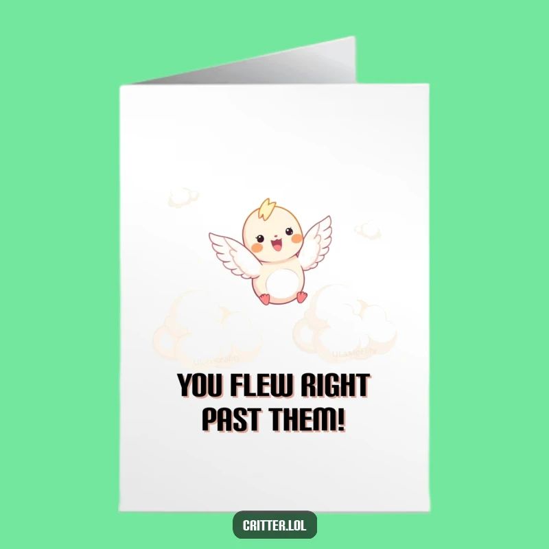 Funny Free Printable Congrats Card: Soaring Critter, Aspirational Downloadable Gift!