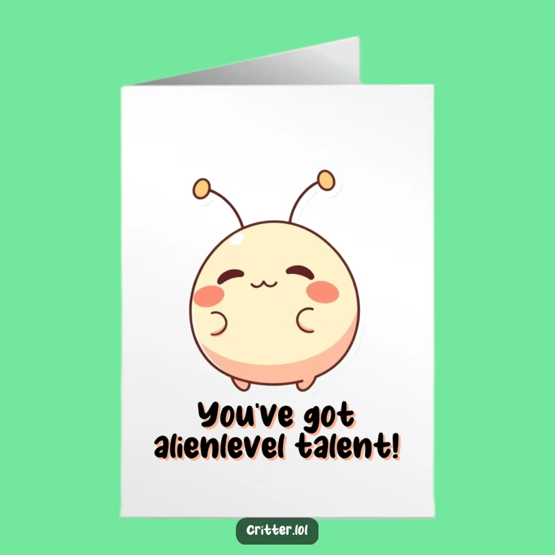 Free Printable Funny Creature Wiggling Congrats Card - Enthusiastic Downloadable Achievement