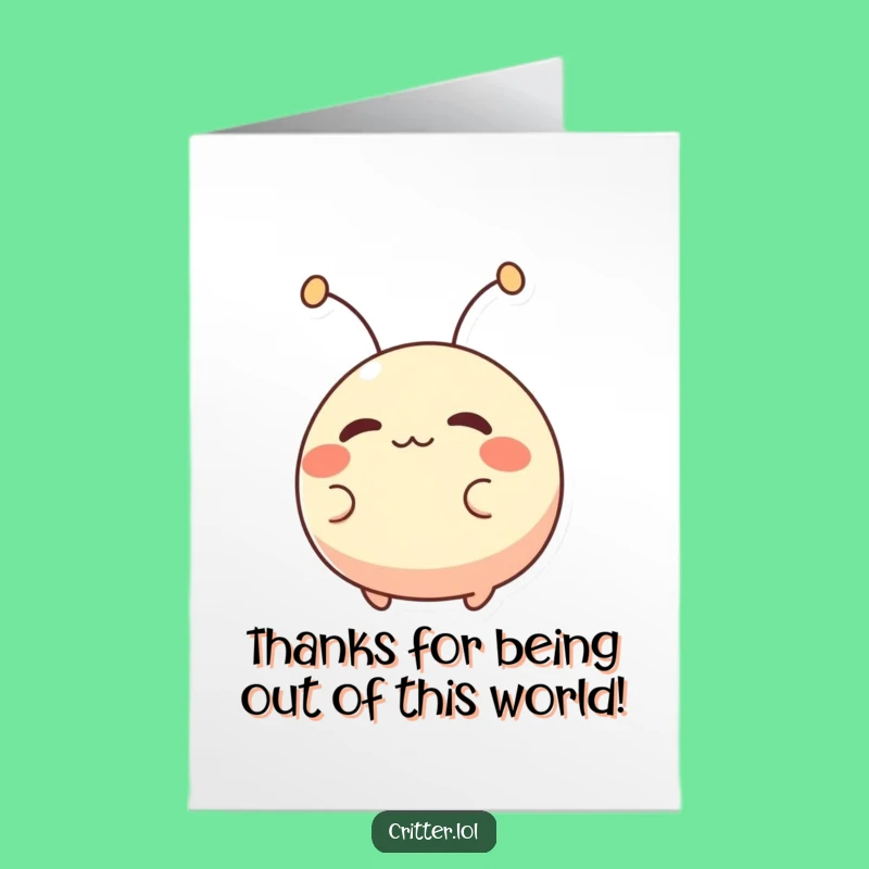 Free Printable Funny Creature Wiggling Thank You Card - Wacky Downloadable Gratitude
