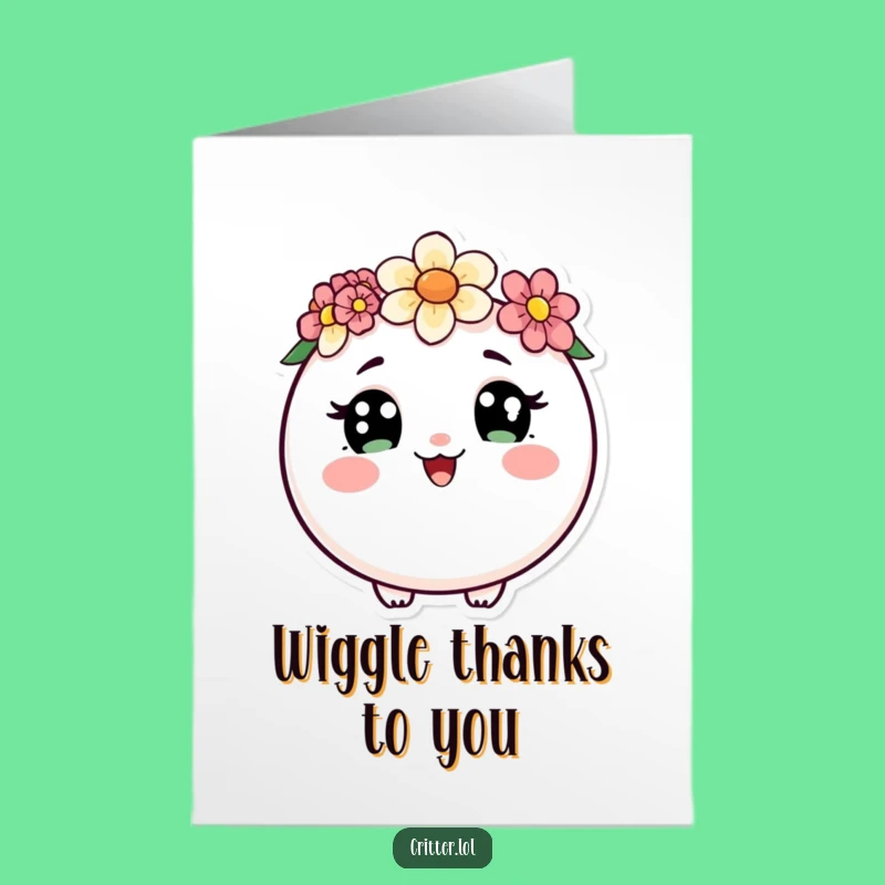 Free Printable Thank You Card: Critter's Floral Thanks - DIY Downloadable