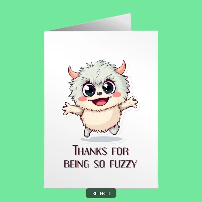 Googly Monster Free Printable Thank You Card - Cute Downloadable Gift