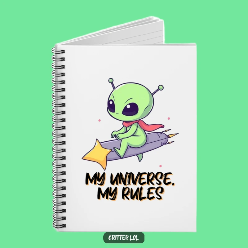 Funny Alien Shooting Star Notebook: Jot Down Laughs, Perfect Funny Gift