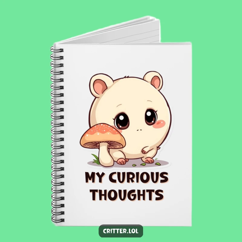 Funny Curious Critter Notebook - Jot Down Discoveries with Charm Gift!