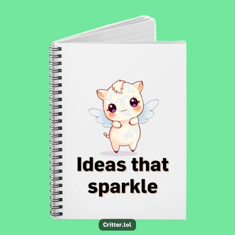 Funny Dancing Fairy Creature Notebook - Sparkle Magical Journal Gift