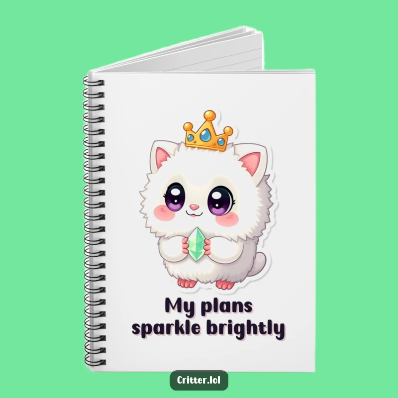 Funny Fuzzy Creature Notebook - Royal Gem Journal Gift