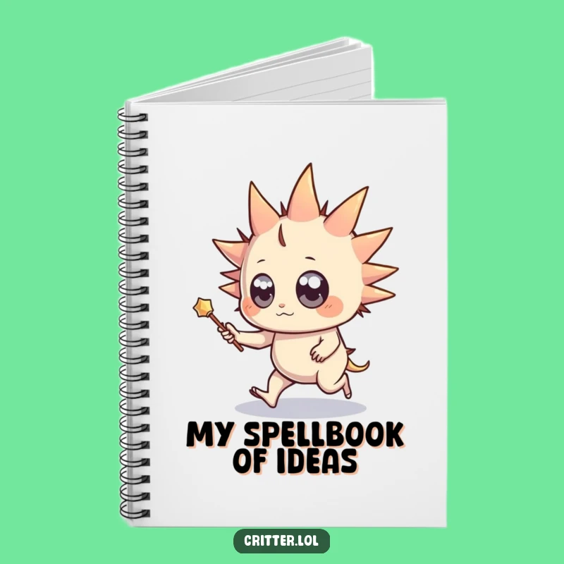 Funny Spiky Creature Wand Notebook - Jot Down Magical Ideas