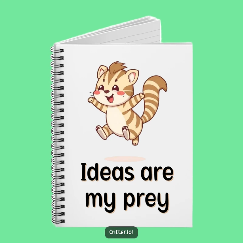 Funny Striped Creature Notebook: Jot Down Ideas with Joyful Leaps