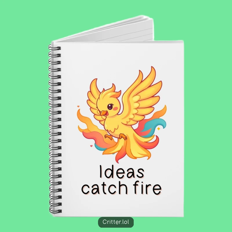 Funny Phoenix Flames Notebook - Jot Down Your Inspired Ideas!