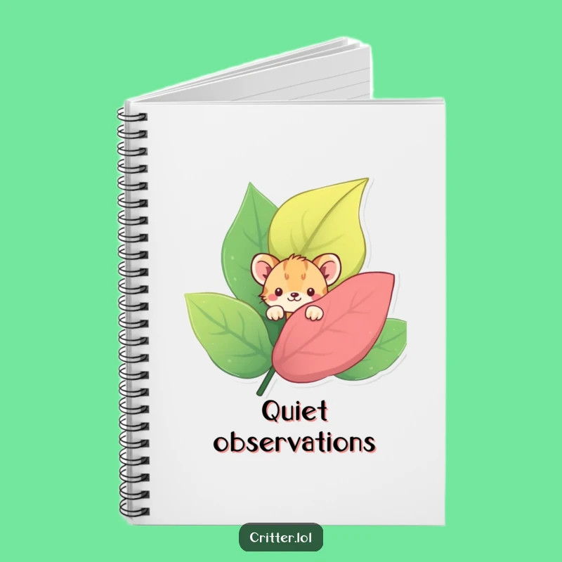 Funny Shy Critter Notebook: Jot down thoughts with a hint of reserve.