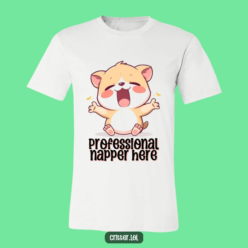 Funny Sleepy Critter Yawn T-Shirt: Wear your love for naps with humor.