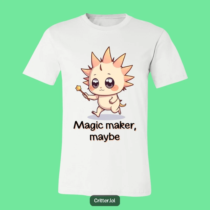 Funny Spiky Creature Wand T-Shirt - Magical & Hilarious Outfit