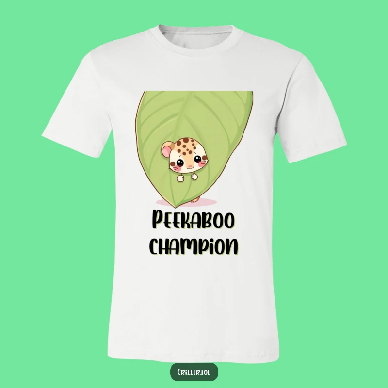 Funny Spotted Critter T-Shirt: Shyly Hilarious Tee for Leaf Lovers