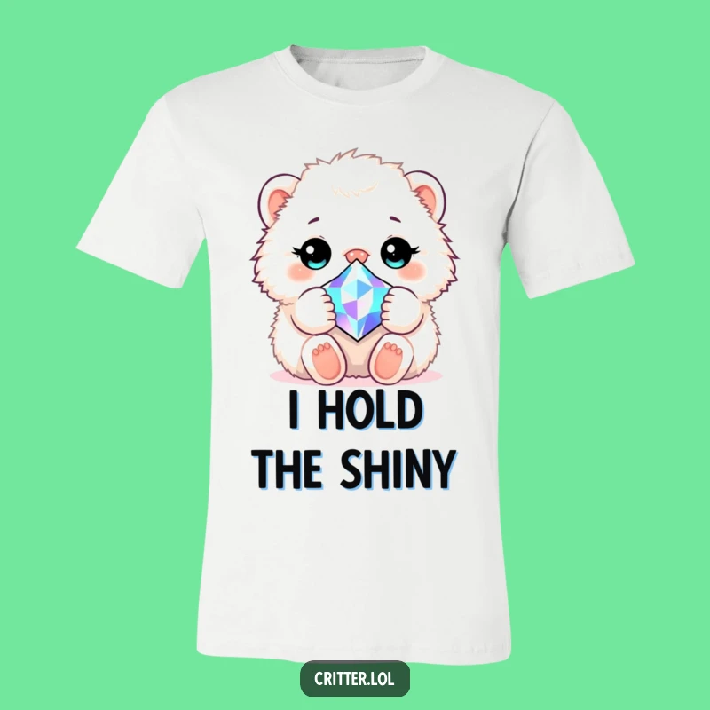 Funny Critter Hugging Gem T-Shirt: Adorable and Humorous Apparel for Gem Enthusiasts