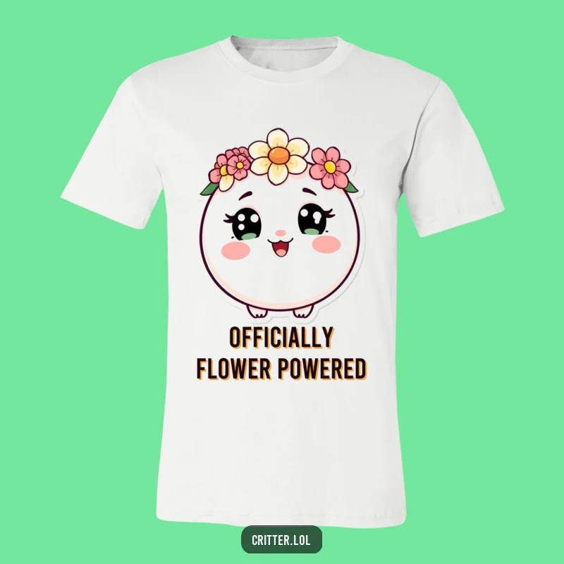 Funny Round Critter Flower Crown T-Shirt - Adorable & Hilarious