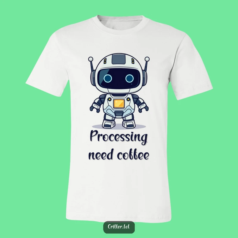Funny Robot T-Shirt: Blinking Light Style, Wearable Tech Humor