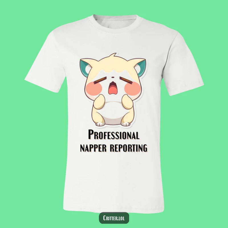Funny Sleepy Critter Yawn T-Shirt: Hilarious Gift for the Exhausted!
