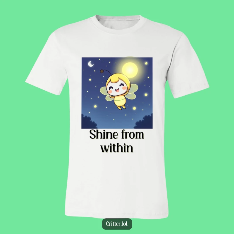 Funny Firefly T-Shirt - Cheerful Glow Graphic - Bright Night Illuminator Tee Gift