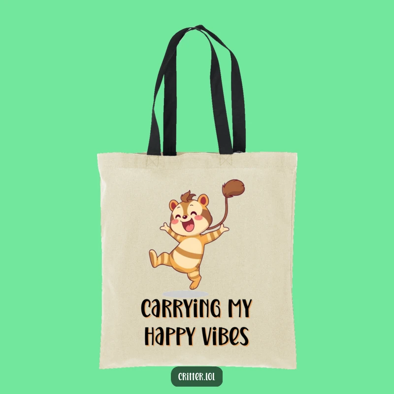 Funny Striped Creature Tote Bag: Carry Your Joy Everywhere!