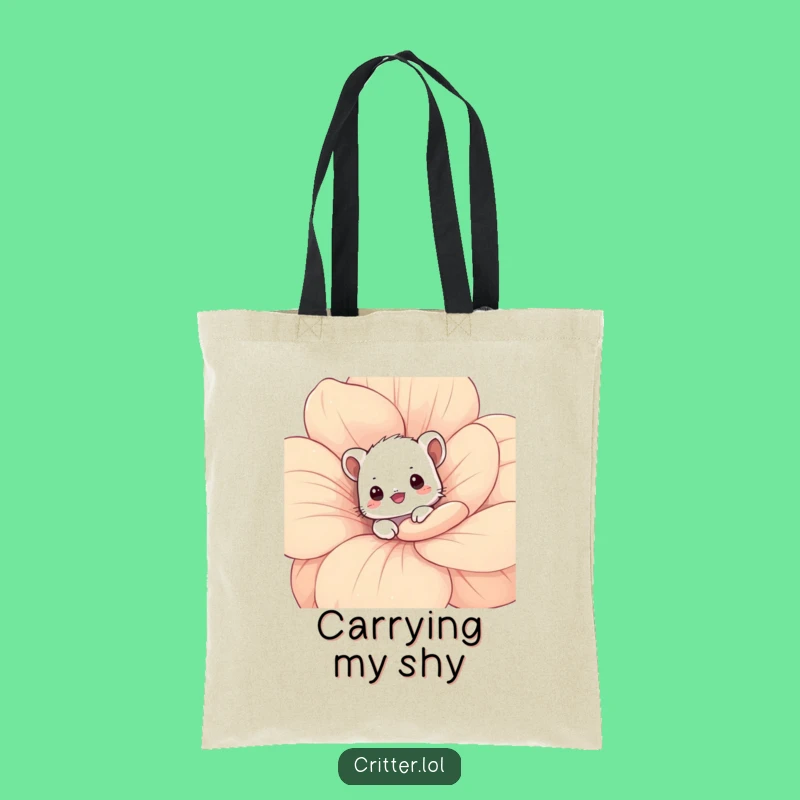 Funny Shy Critter Tote Bag: Carry Your Cuteness with This Accessory