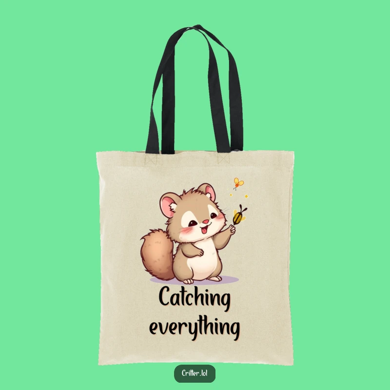 Funny Swatting Critter Tote Bag - Carry Your Adventures Gift!