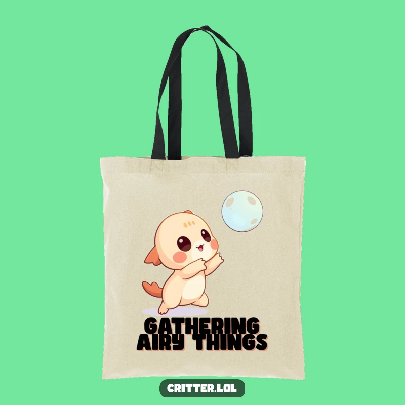 Funny Creature Tote Bag: Bubble Catching Canvas Bag, Perfect Funny Gift!